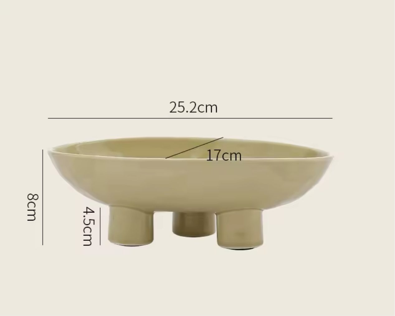 Skulpturale Design-Schale auf Beinen