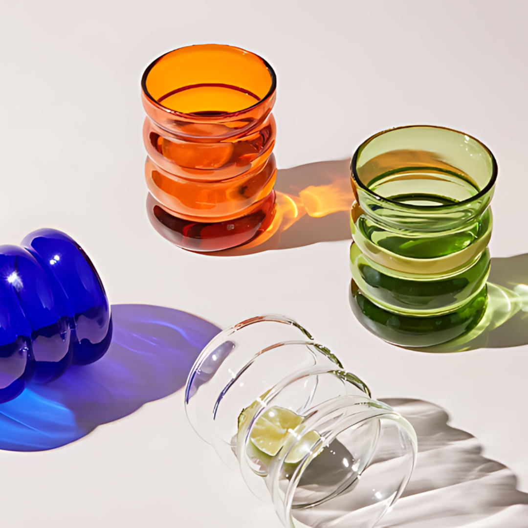 Hestia mundgeblasene Wasserglässer