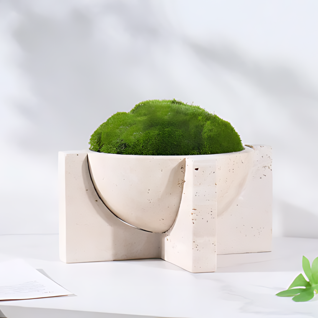 Hermes Blumentopf Travertin