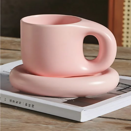 Hera Keramik-Kaffeetasse mit Untertasse