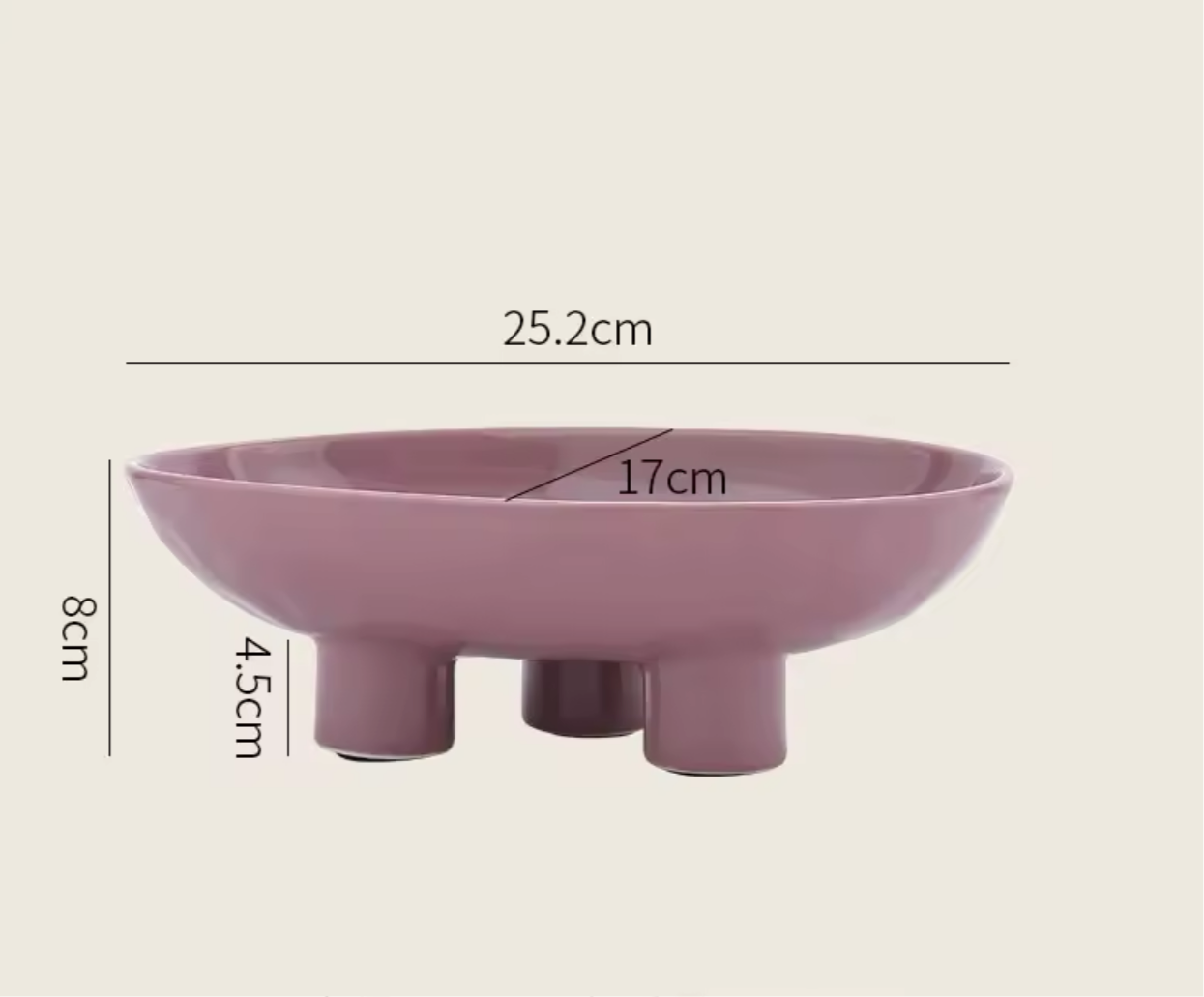 Skulpturale Design-Schale auf Beinen