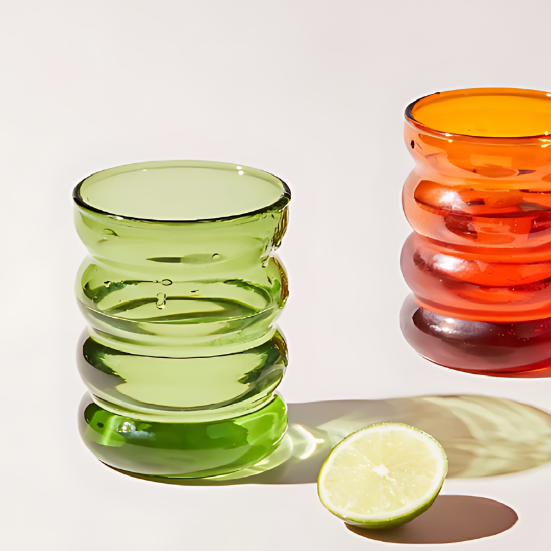 Hestia mundgeblasene Wasserglässer