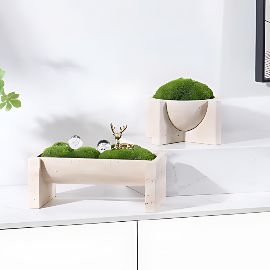 Hermes Blumentopf Travertin