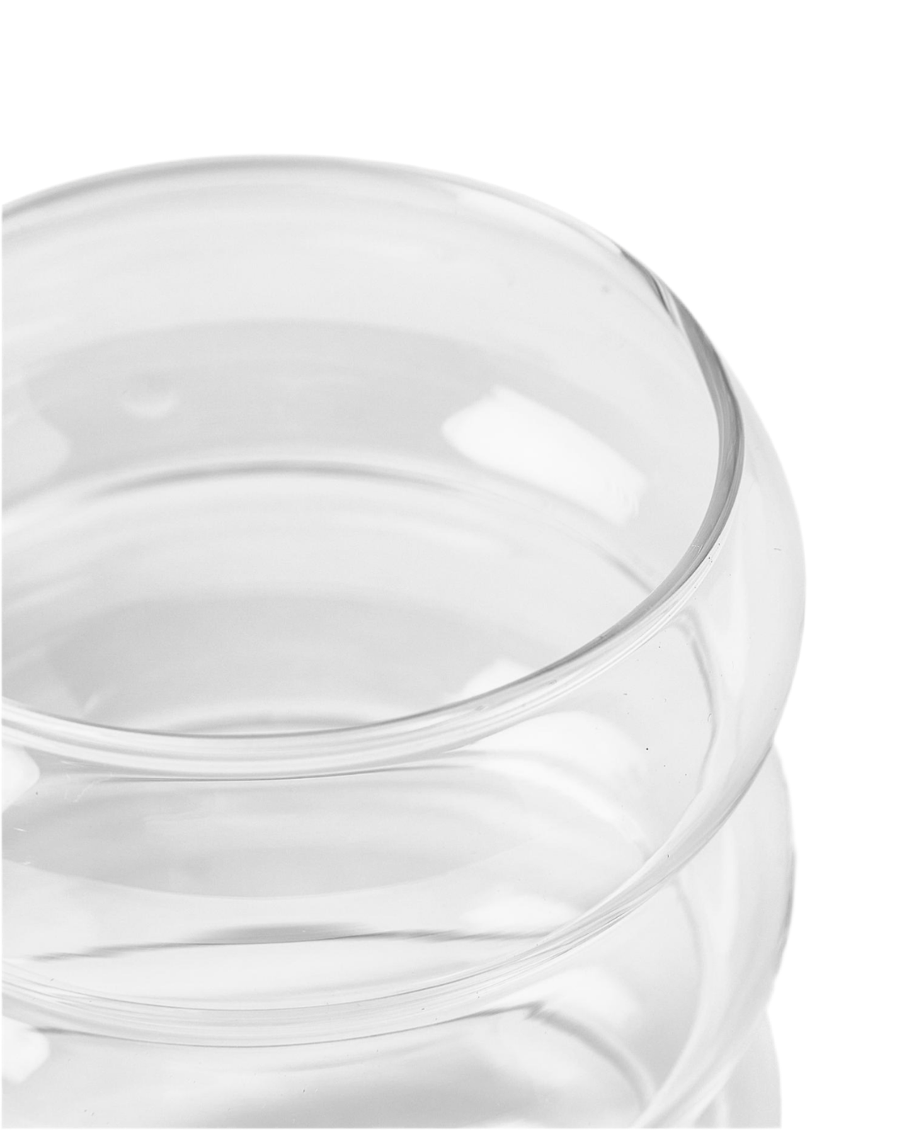 Wave Wasserglässer , 4 er Set mit Strohhalm und Reinigungsbürste