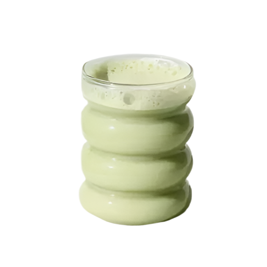 Wave Wasserglässer , 4 er Set mit Strohhalm und Reinigungsbürste