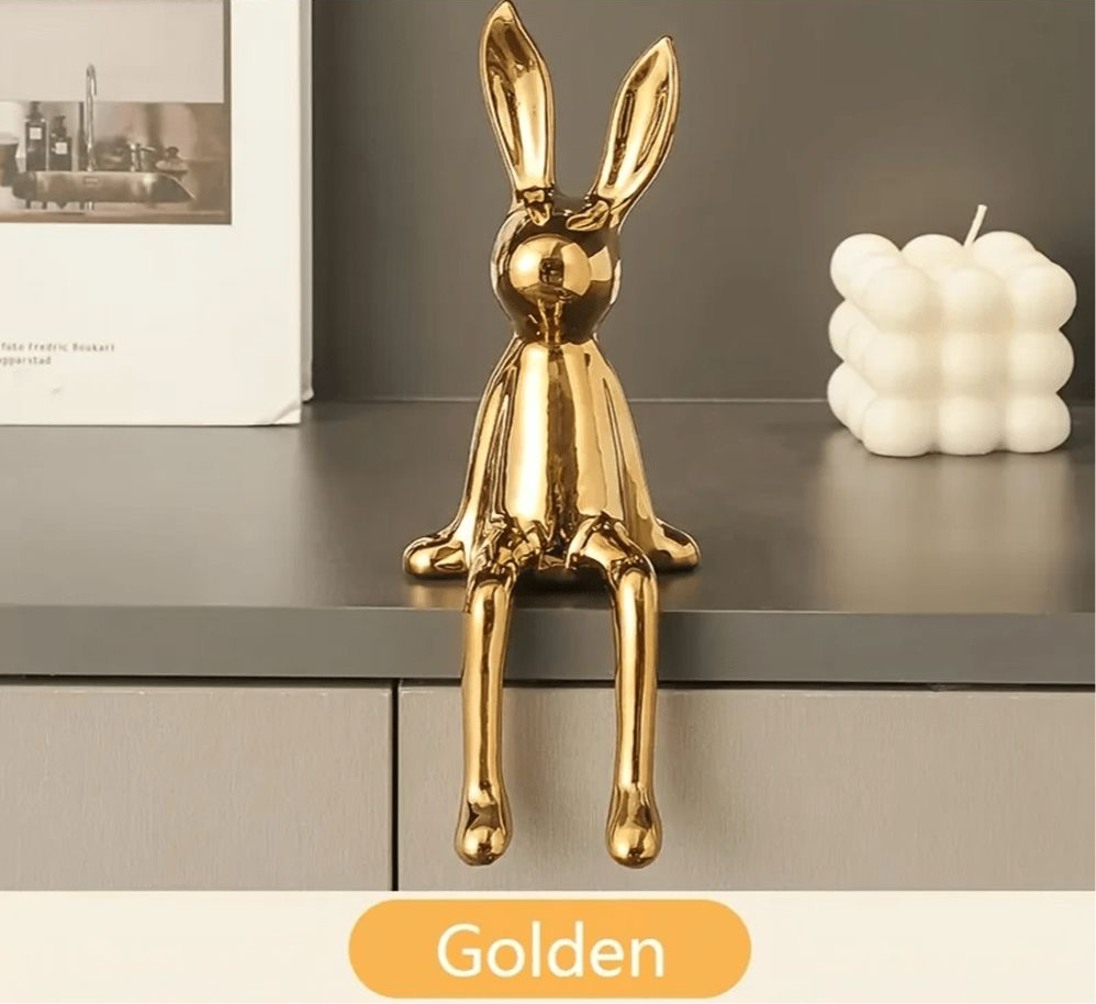 Skandinavische Hasenfigur „Nora“ – Elegante Deko mit hängenden Beinen