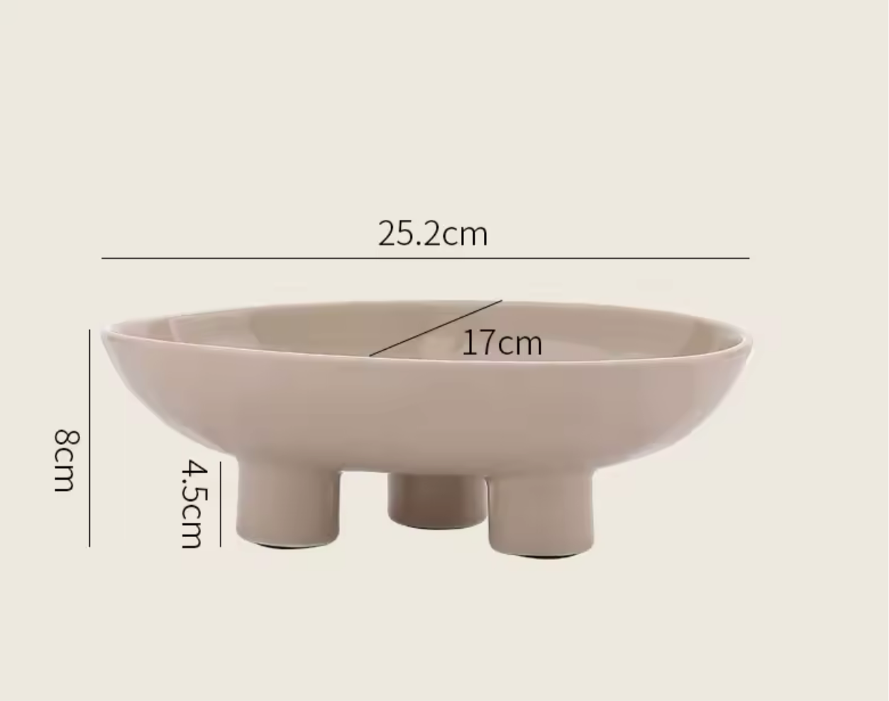 Skulpturale Design-Schale auf Beinen